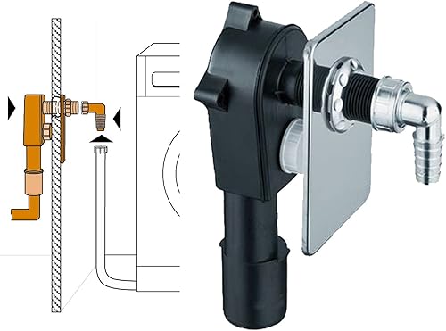 Haas 2074 Unterputz Unteruptzsiphon, Mehrfarbig - Cheap-Us