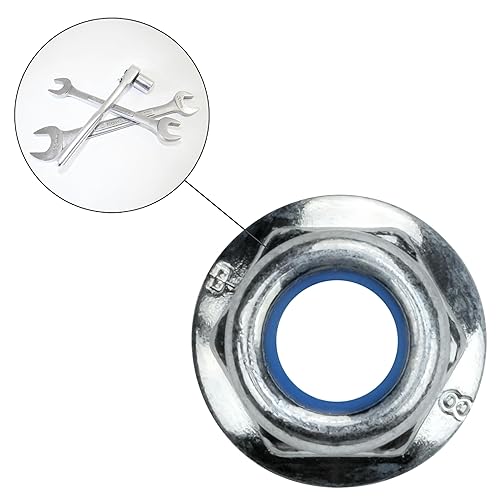 50 Stück Flanschmuttern selbstsichernd – rostfrei durch verzinkten Stahl (M8) - Cheap-Us