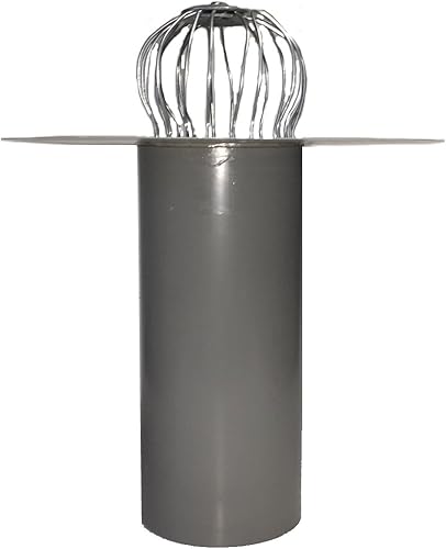 Flachdachablauf DN 100 inkl. Laubfang, Bitumen-/PVC-Flansch, Dachgully, Einlauf, Dachentwässerung, DN 110 (Bitumen PYE, 350 mm) - Cheap-Us