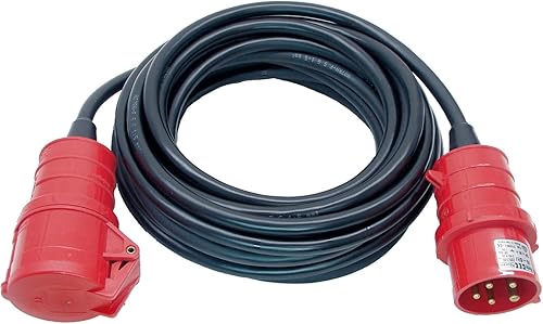 Brennenstuhl Professional CEE Verlängerungskabel IP44 (10m Kabel, H07RN-F 5G2,5, 5-polig mit CEE Stecker und Kupplung, für den Außenbereich IP44, Made in Germany) schwarz - Cheap-Us
