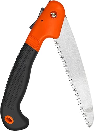 Newaner Astsägen,Handsäge,Outdoor-Klappsägen Sägeblattlänge 18cm Sägeblatt aus Stahl Säge zur Reparatur von Terrassengärten, Reisecamping,39cm klappbare Säge (Orange) - Cheap-Us