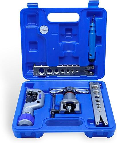 CCLIFE Metrisch Zöllig Taumelbördelgerät Klimaanlage Bördelgerät Bördelwerkzeug für R407c/R410a mit Rohrabschneider | 5-19MM | 3/16'-3/4' - Cheap-Us