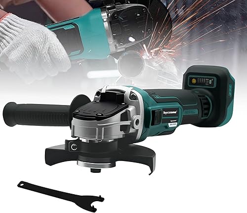 Akku Winkelschleifer für Makita 18V, 8500 U/min Kompakter Profi-Schleifer mit 4 Variablen Geschwindigkeiten, 125mm Schleifen Winkelschleifer zum Polier,Schleifen und Trennen(Ohne Akku) - Cheap-Us