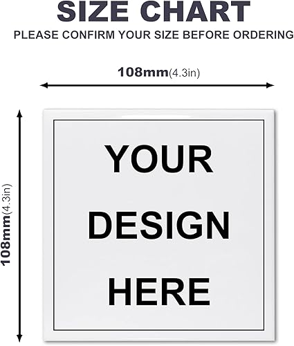 Sumex Sublimationsrohlinge Keramikfliesen zum Basteln, 6 Stück, glänzende weiße Keramikfliesen für Hitzepresse (15 x 15 cm) - Cheap-Us