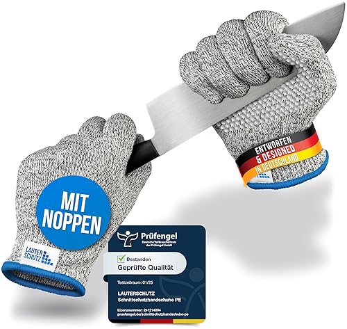 LauterSchutz® PREMIUM Schnittschutz Handschuhe - Kinder & Erwachsenen Größen - Kreuzfaser-PE-Stoff - hoher Komfort & dehnbares Material - SCHNITTSCHUTZ KLASSE C (Größe M (Erwachsene)) - Cheap-Us