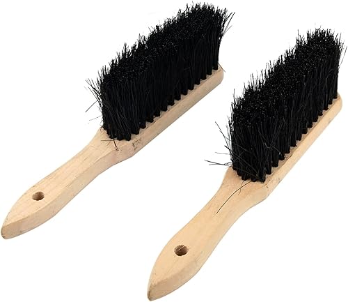 HpLive 2 Stück Kaminbesen, 28cm Holzgriff Form Bürstenkopf Kamin Bürste Kamin Feuerherd Kaminbürste Kamin Reinigungs Werkzeug - Cheap-Us