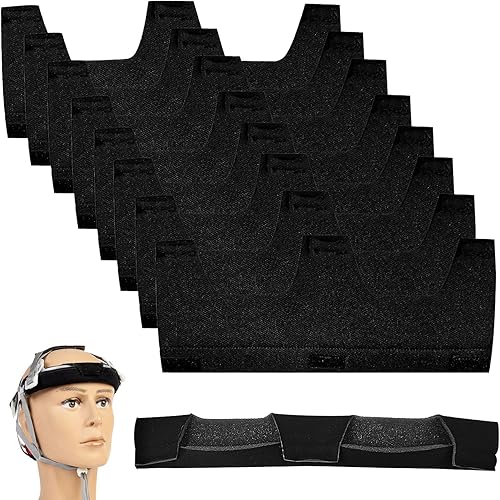 8 Stück Schutzhelm Schweißband Set, 23 cm Lang Fahrradhelm Polster, Schwammmaterial Helmpolster, Waschbar Helm Schweißbänder, für Baustellenhelme, Fahrradhelme - Cheap-Us