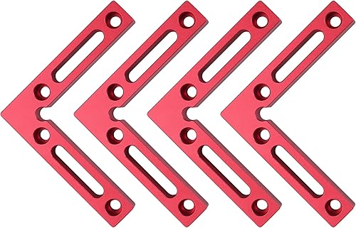 XUNTOP Positionierwinkel Winkel Klemme 4PCS 90 grad 120x120 mm Aluminiumlegierung rechtwinkliges Positionierungslineal Eckspannwinkel Holzklemmen Holzbearbeitungswerkzeug - Cheap-Us
