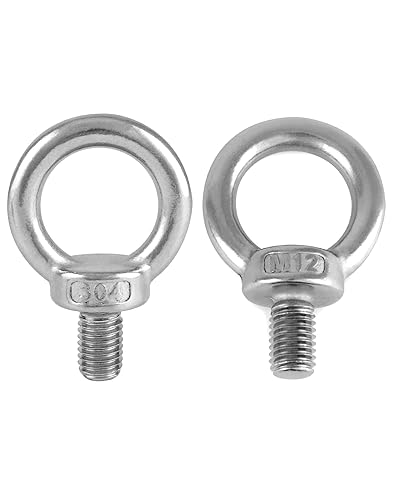 QWORK 20 Stück M6 Ringschraube - 65KG - 304 Edelstahl Ösenschrauben für Rolle des Befestigens und Hängens - Cheap-Us