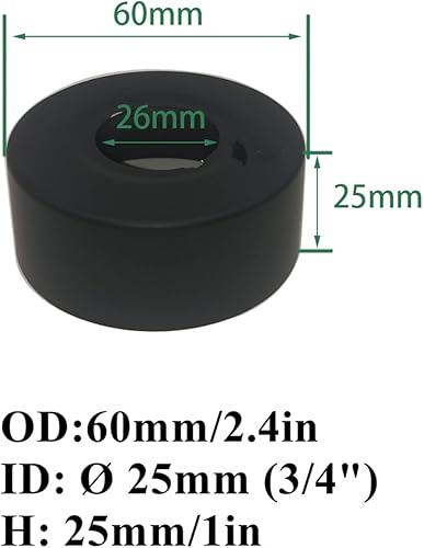 2 Stück Ø 25mm (3/4') Abdeckrosette Schwarz, Rosette Schwarz, Rohrabdeckung, Gewinderosette,Rosette Wasserhahn,Rosette für Duscharmatur,Wasserhähne,Heizkörper(Schwarz, 66 * 30) - Cheap-Us