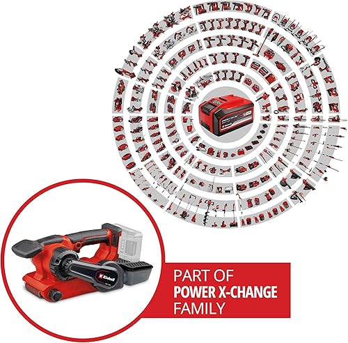 Einhell Professional Akku-Bandschleifer TP-BS 18/457 Li BL-Solo Power X-Change (18 V, Li-Ion, Brushless-Motor, inkl. 3x P80 Schleifband 457x75 mm, ohne Akku & Ladegerät), Rot - Cheap-Us