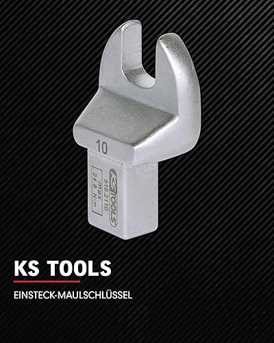 KS Tools Einsteck-Maulschlüssel 9x12mm 516.2115 15mm I Maulschlüssel mit Stiftsicherung I Verchromt I Sechskant Spezialwerkzeug I Für Drehmomentschlüssel - Cheap-Us