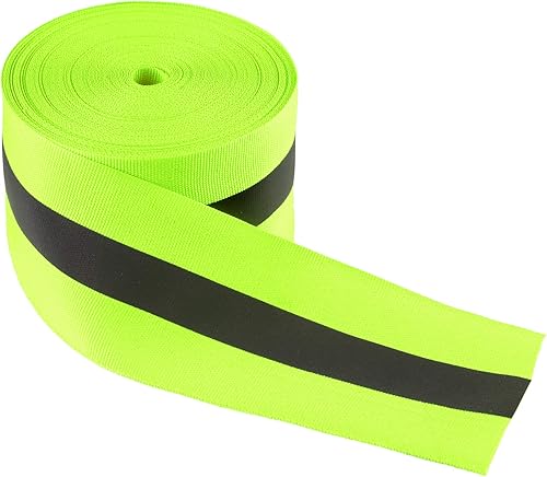 LLPT Reflektierendes Band zum Aufnähen,2,54cm x 15m Nylon Silber fluoreszierendes Reflektorband, Sicherheit Reflexband Leuchtband zum Annähen, Grün (RRG150) - Cheap-Us