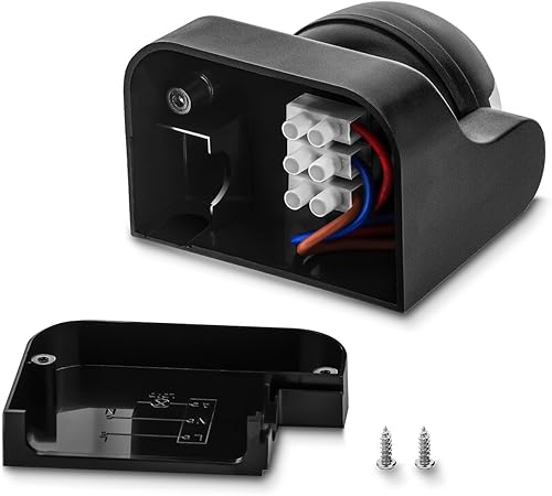 deleyCON 1x Infrarot Bewegungsmelder Aufputz Wandmontage Innen Außen Spritzwassergeschützt Neigbar 180° Arbeitsfeld 12m Reichweite Weiß - Cheap-Us