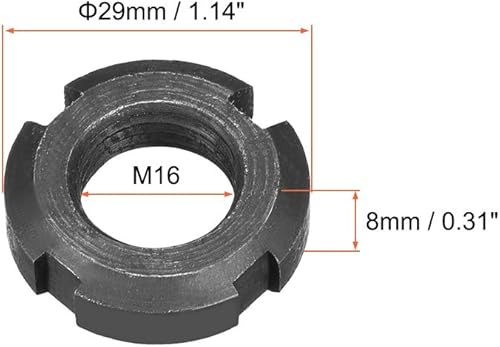 sourcing map 2 Stücke M24x1.5mm befestige vier-Nuten ausschnittene runde Mutter - Cheap-Us
