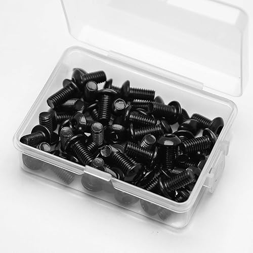 M5x18mm Linsenkopfschrauben mit Innensechskant 304 Edelstahl Schwarzes Oxid Vollgewinde Flachkopfschrauben (30 Stück) - Cheap-Us