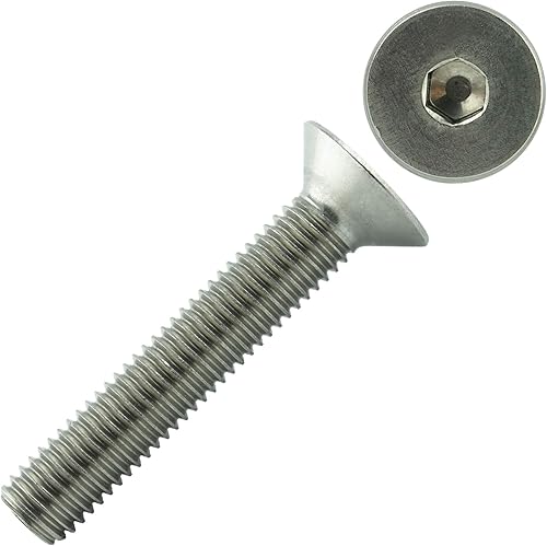 Eisenwaren2000 | M10 x 50 mm Senkkopfschrauben mit Innensechskant (10 Stück) - DIN 7991 - ISO 10642 Senkkopf Schrauben - Gewindeschrauben - Vollgewinde - Edelstahl A2 V2A - rostfrei - Cheap-Us