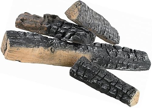 4er-Set Keramikholz (0891) Deko-Holz für Bio-Ethanol oder Gas Kamin hitzebeständige Keramik-Holzscheite Kaminholz - Cheap-Us