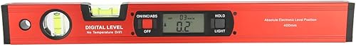 Digitale Wasserwaage, 4 x 90 ° Digital Aluminium Aluminium Legierung Magnetic Angle Finder Level Lineal Neigungsmesser, Rot - Cheap-Us