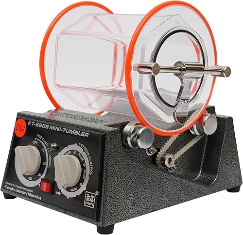 Rotary Tumbler Poliertrommel, 3KG Schmuck Poliermaschine mit 4 Geschwindigkeitssteuerung und Timer, Polierer Dreh-Tumbler Finisher - Cheap-Us