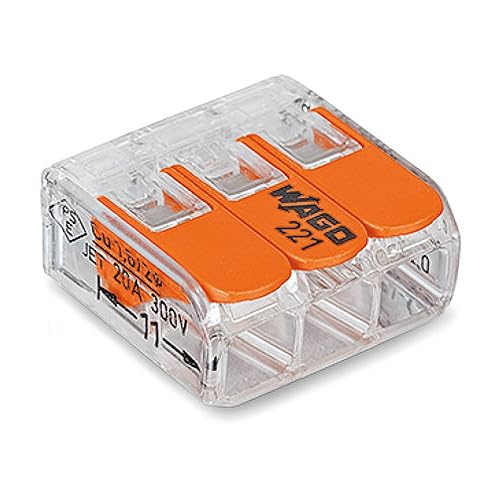 25x Wago 221-413 COMPACT Verbindungsklemme - mit Betätigungshebel - 3-fach - Hebelklemme - Dosenklemme - Cheap-Us