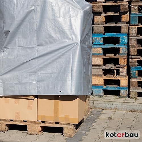 KOTARBAU® Gewebeplane 6x8 m Blau 75g/m2 Abdeckplane Verstärkten Ösen Schutzplane Bauplane Wasserdicht Reißfest Industrieplane Jede Wetterlage - Cheap-Us