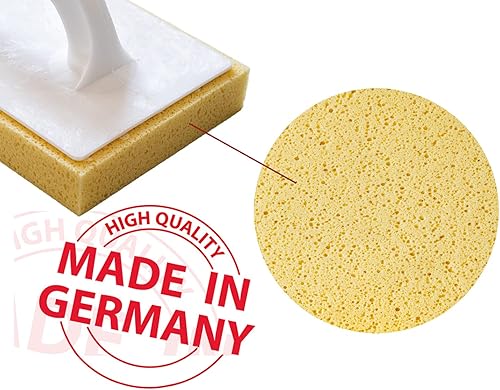 Kronen Hansa Reibfix Fliesenwaschbrett mit Hydro-Schwammauflage zum Abwaschen von Fliesen (Fliesenschwamm, Putzbrett, ungerastert, Made in Germany, 140 x 280 mm, Stärke 30 mm) - Cheap-Us