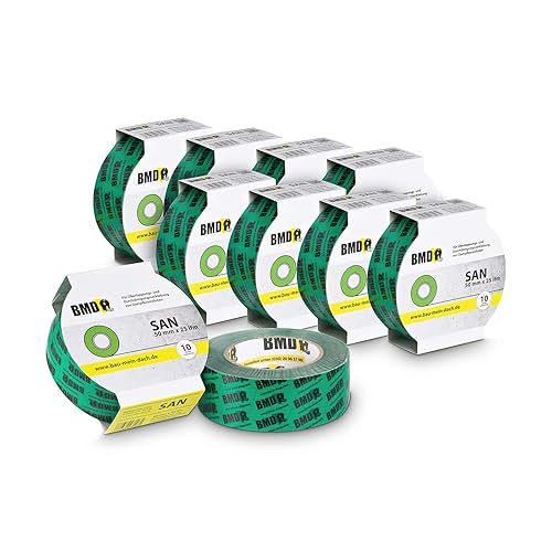 BMD san Klebeband | 10 Rollen | 50mm x 25m | für Dampfsperren & Dampfbremsen |gemäß DIN EN 4108 Teil 11 und ENEV | Profi Qualität Made in Germany - Cheap-Us