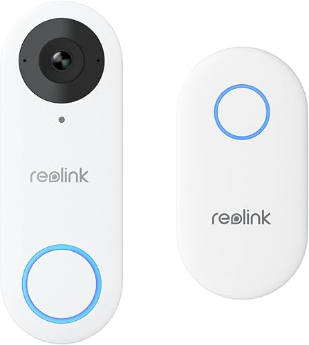 Reolink 5MP Video-Türklingel PoE-Kamera mit Chime, 3:4 Kopf-zu-Fuß-Ansicht, 2-Wege-Audio, Personen-/Paket-Erkennung, Wasserdicht, Smart-Alarme, unterstützt Reolink NVR, Verkabelt, Version 2024, Weiß - Cheap-Us