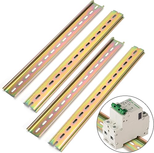DIN Schiene Stahl DIN Hutschiene für Verteilerschrank Schaltschrank Einbau 35mm Breit, 300mm Lang, 7,5mm Hoch 4 Stück - Cheap-Us
