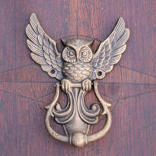 Antikas | Türklopfer | Klopfer mit Eulen-Design | Gusseisen Türbeschlag | wie Antik - Cheap-Us