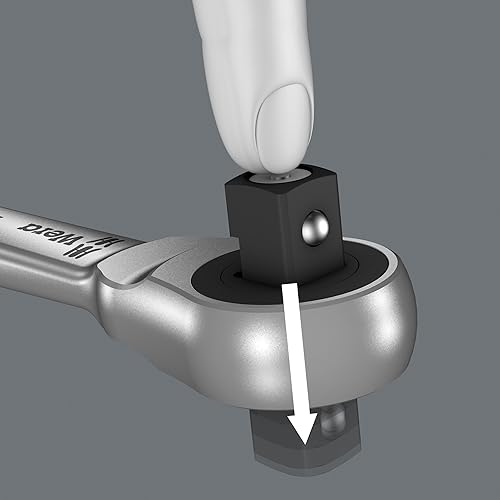 Wera 05004004001 8004 A Zyklop Metal-Knarre mit Umschalthebel mit 1/4Zoll-Antrieb, 1/4 Zoll x 141.0 mm - Cheap-Us