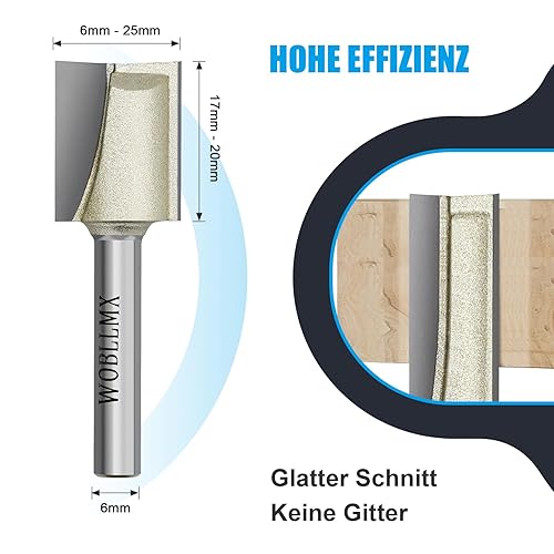 WOBLLMX 8mm Schaft Bodenreinigung Fräser,Ø28mm,Arbeitslänge 17mm,Hartmetall Klinge Fräser langlebig und scharf für Holzbearbeitungswerkzeug Bit - Cheap-Us