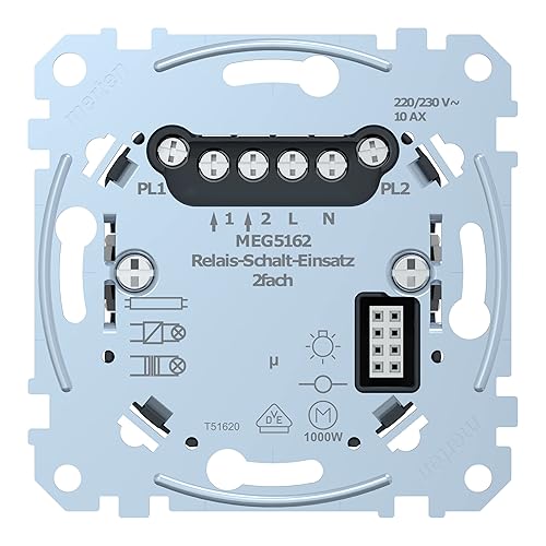 Schneider Electric Merten MEG5161-0000 Unterputz Relais-Schalt Einsatz 1-fach für ohmsche, induktive und kapazitive Lasten wie Glühlampen, Energiesparlampen - Cheap-Us