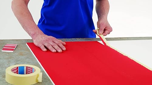 Tesa 4323 Papierband für Masken, Lackierung, Gummipapier Professionell - Hochwertiger Kleber (25 mm - 12 Rollen) - Cheap-Us