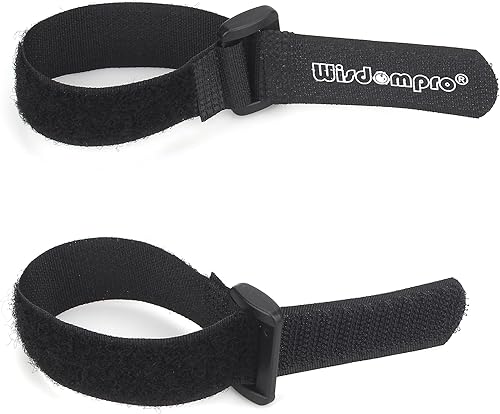 Wisdompro Klett Kabelbinder Schwarz 20 Stück, Klettband Kabelbinder Wiederverschließbar, Kabelbinder Set zum Organisieren von Kabeln, Yogamatten, Fahrrädern, Rohren (Gemischte Größe) - Cheap-Us