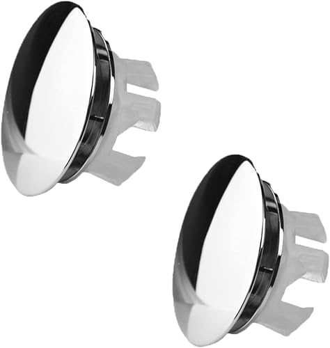 2 Stück Metall Überlauf Abdeckung, Waschbecken Überlauf Abdeckung, Anti-Aging Rostschutz Spülbecken Überlauf Abdeckung, für 22-24 mm/0,86-0,94 Zoll Durchmesser von Waschbecken - Cheap-Us