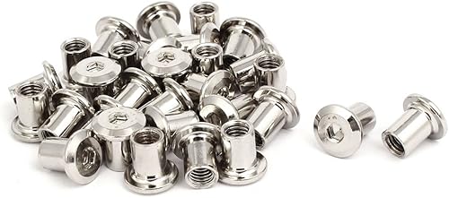 sourcing map 30pcs M6x10mm Innengewinde Innensechskant Kopf Zylindermutter Möbelbeschläge - Cheap-Us