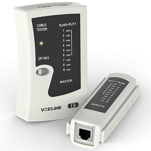 VCELINK Kabeltester, Netzwerktester Kabeltester für RJ45 RJ11 Kabel-Patchkabel-Leitungstester, LAN Tester, Telefon Kabelteser - Cheap-Us
