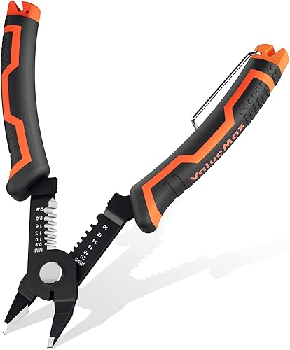 ValueMax 2-IN-1 Abisolierzange, Professionelle Abisolierzange und Crimpzange, Multifunktionales Abisolierwerkzeug Entmanteler, Drahtschneider, Kabelschneider, für Elektriker, Heimwerker und Profis - Cheap-Us