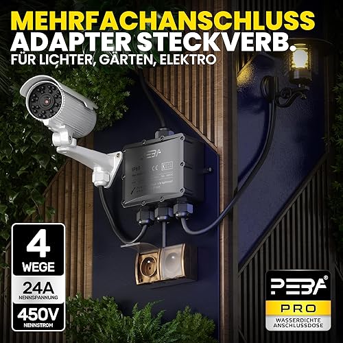 PEBA Wasserdichte Abzweigdose, Y-Typ 3 Wege Kabelverbinder, IP68 Wasserdichte Verbindungsdose, Kabelverbinder Aussen, Elektrischer Außenverteilerdose, Erdkabel Klemmdose für 4-14 mm Kabeldurchmesser - Cheap-Us