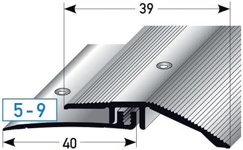 PROVISTON | Ausgleichsprofil | Aluminium eloxiert | Bronze Hell | Breite 21 mm | Höhe 5-9 mm | Länge 1000 mm | Gebohrt | Anpassungsprofil | Übergangsprofil | Bodenprofil | Metallprofil | 1 Stück - Cheap-Us