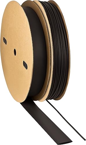 ISOLATECH Schrumpfschlauch Meterware schwarz mit Kleber Ø 15mm 1 Meter Schrumpfverhältnis 3:1 Set Polyolefin zum Isolieren von Kabel Lötverbindungen unbeschriftet UV beständig (Ø15mm 1Meter) - Cheap-Us