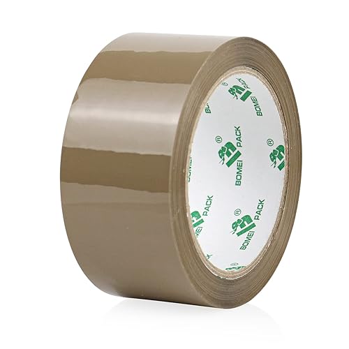 BOMEI PACK 3 Rollen Paketklebeband Klebeband Packband Verpackungsband Kartonband 66mx48mm Braun Verpackungsmaterial für Pakete und Karton Packband mit hoher Klebkraft in Profi-Qualität - Cheap-Us