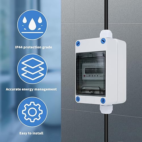 3 Phasen Mobiler Digitaler Stromzähler 16A 400V Mobile Meter CEE-Stecker 3 Phasen Mobiler Digitalzähler 5 * 2,5mm² mit Reset 2m Kabel IP44 Steckdosenadapter Zähler (H07RN-F HR-03X) - Cheap-Us