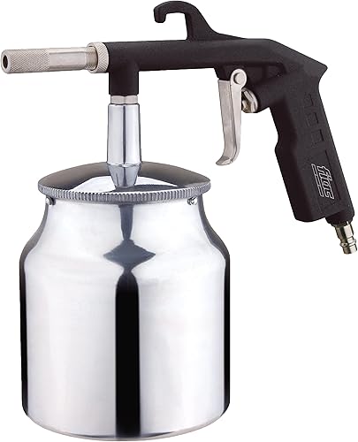 FIAC Sandstrahlpistole für Kompressor mit 6mm Düse, Sandstrahlgebläse mit 1L Sandtank, Kompressorzubehör, Max. 8 Bar Druck, Schwarz - Cheap-Us