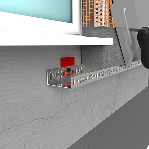 12x 2m Alu Sockelschiene 60mm für saubere EPS Montage Sockeldämmung XPS Profil - Cheap-Us