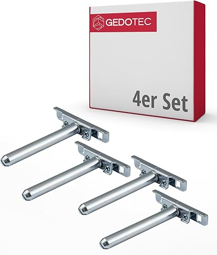 Gedotec Tablarträger Regal-Halterung verstellbar | 4 Stück Regalhalterung unsichtbar | SUPPORT | Regal-Bodenträger aus Eisen verzinkt - Regalträger | Fachboden-Träger für Wand-Montage - Cheap-Us