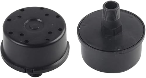 BAAQII 2 Stück 15 mm Außengewinde Luftkompressor Ansaugfilter Schalldämpfer Schalldämpfer Kunststoff schwarz - Cheap-Us