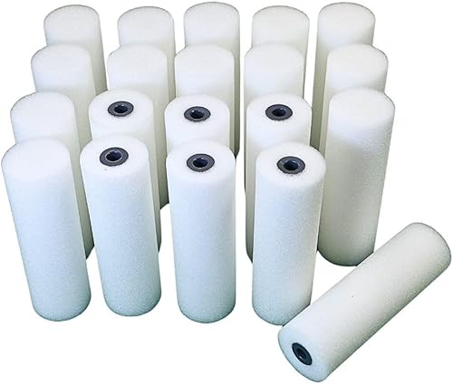 ROTIX-90210 20 x Lackierwalze 10 cm breit | Feinschaum beidseitig gerade | für glatten Untergrund - Cheap-Us